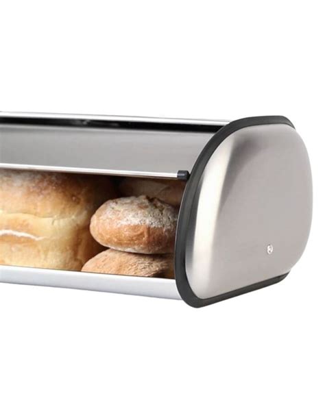 oggi 7051 stainless steel roll top bread box|oggi bread box stainless steel.